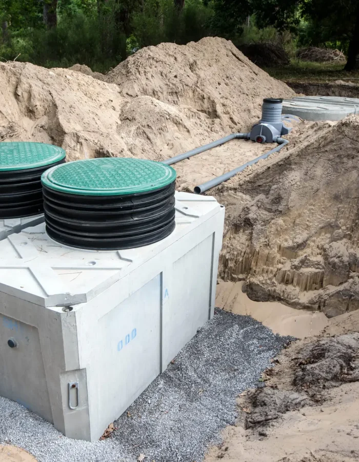 installation of a micro sewage treatment plant in a private home fosse septique installation - fosse septique sv